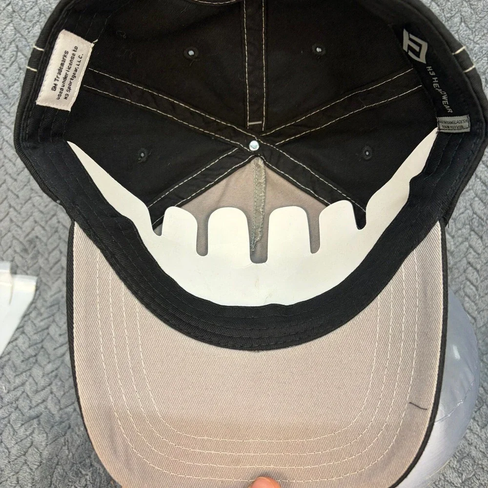 Chevrolet Bowtie Hat Black Grey GM Licensed H3 Sportgear Baseball Cap NEW